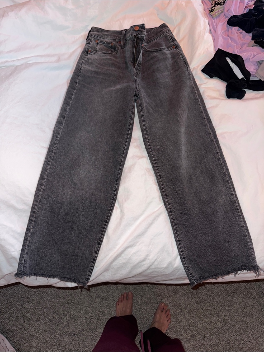 Madewell vintage wide leg cropped jeans